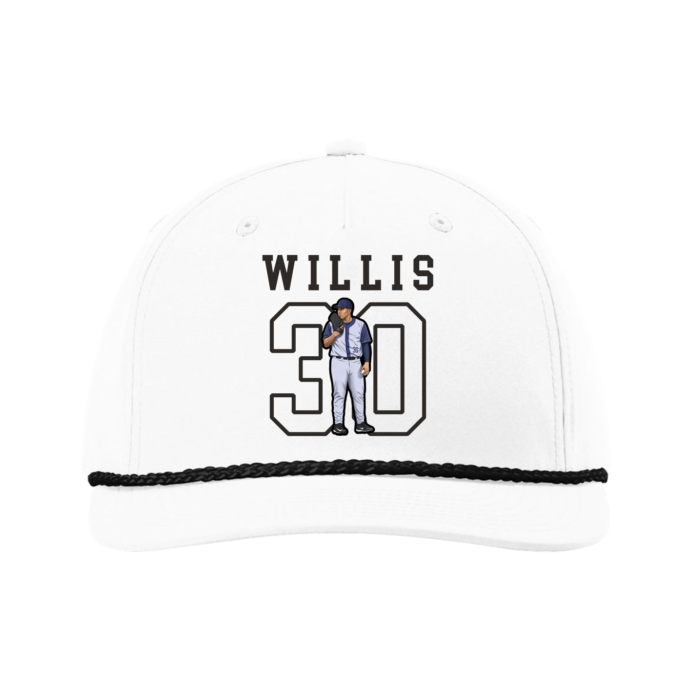 Five-Panel Classic Rope Cap — Shirsey in White