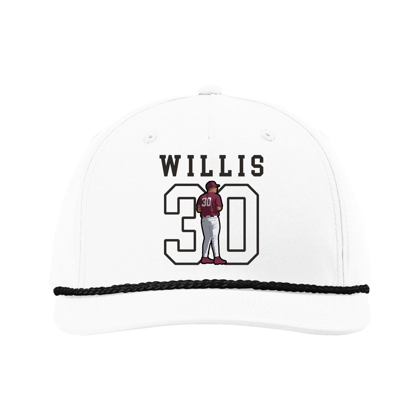 Five-Panel Classic Rope Cap — Shirsey in White