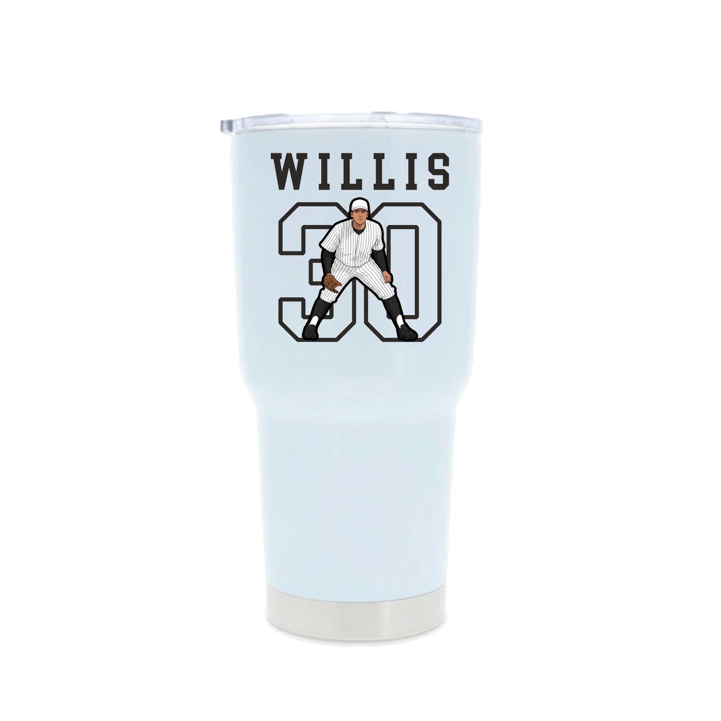 30oz Stainless Steel Tumbler — Shirsey in White