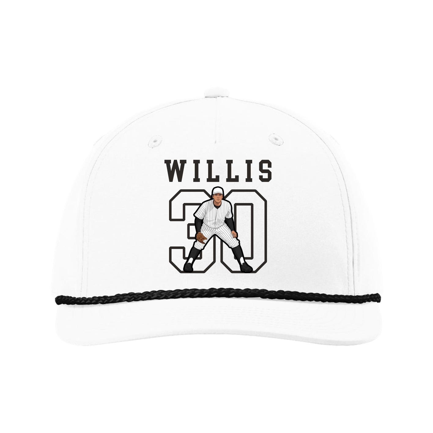Five-Panel Classic Rope Cap — Shirsey in White