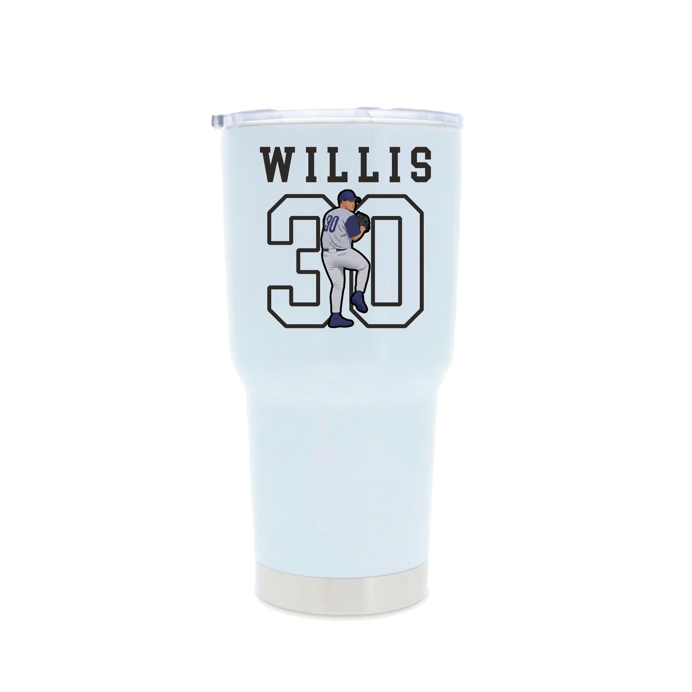 30oz Stainless Steel Tumbler — Shirsey in White
