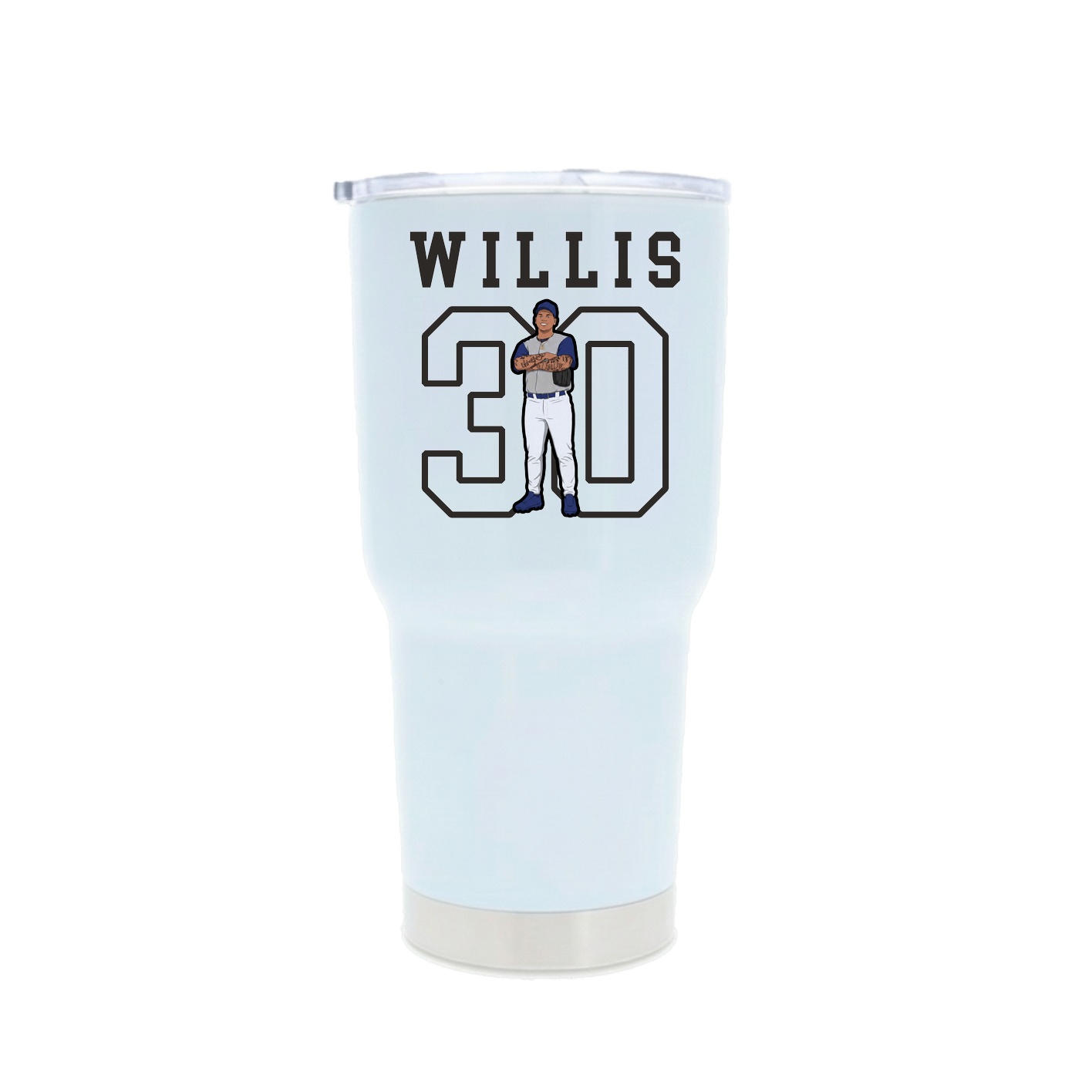 30oz Stainless Steel Tumbler — Shirsey in White