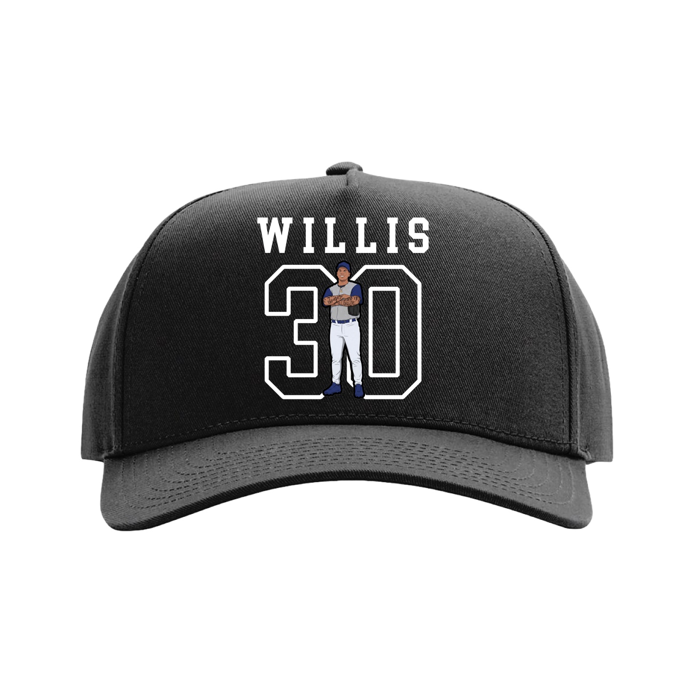 Full Fabric Five-Panel Champ Cap — Shirsey in Black