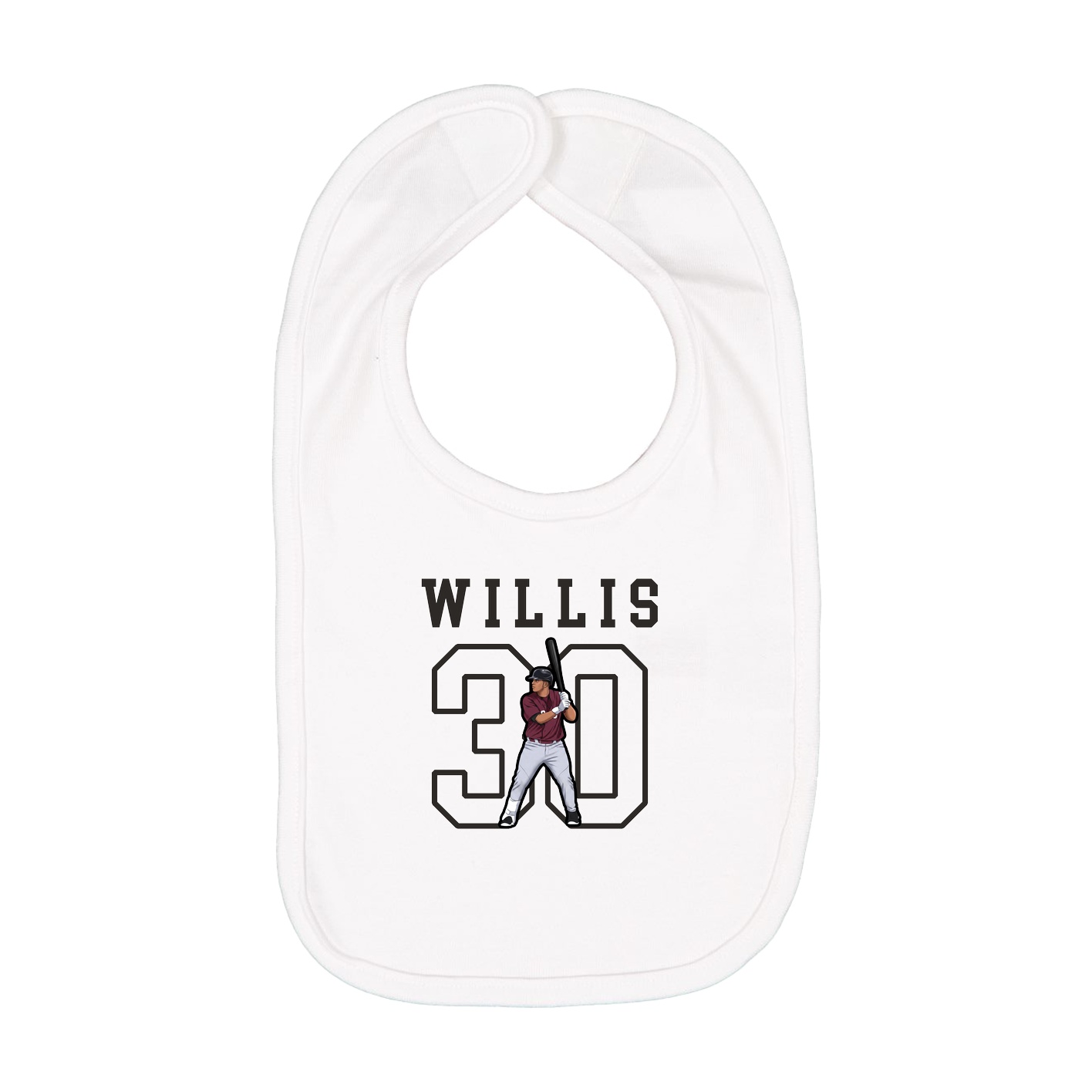 Infant Bib — Shirsey in White
