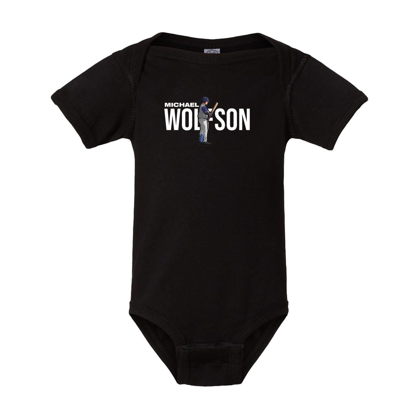 Baby Onesie — Player Name in Black