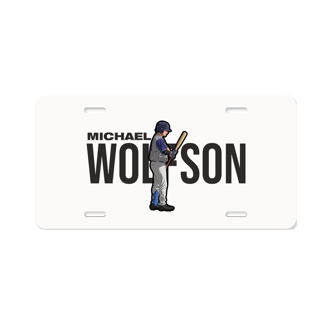 License Plate — Player Name in Classic