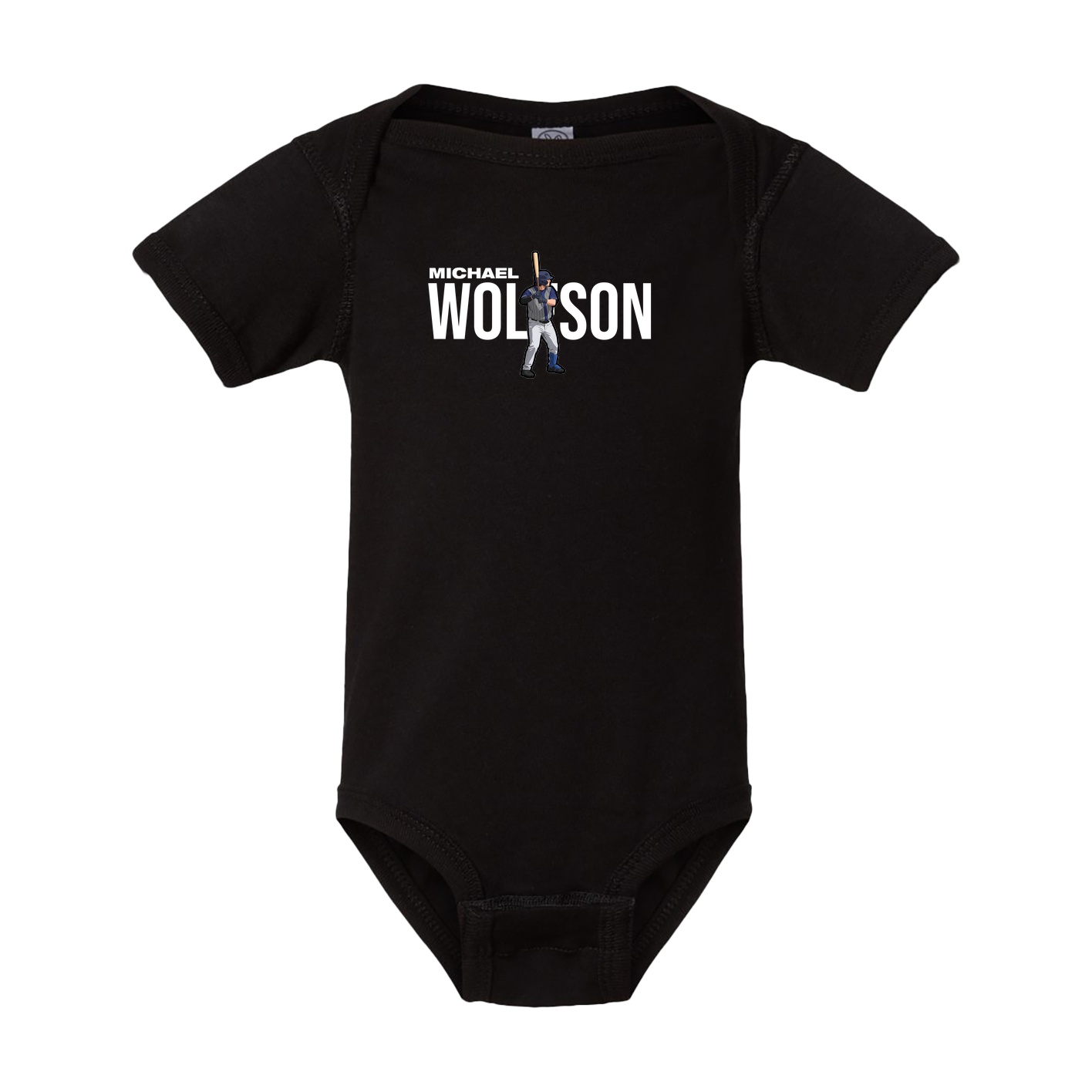 Baby Onesie — Player Name in Black