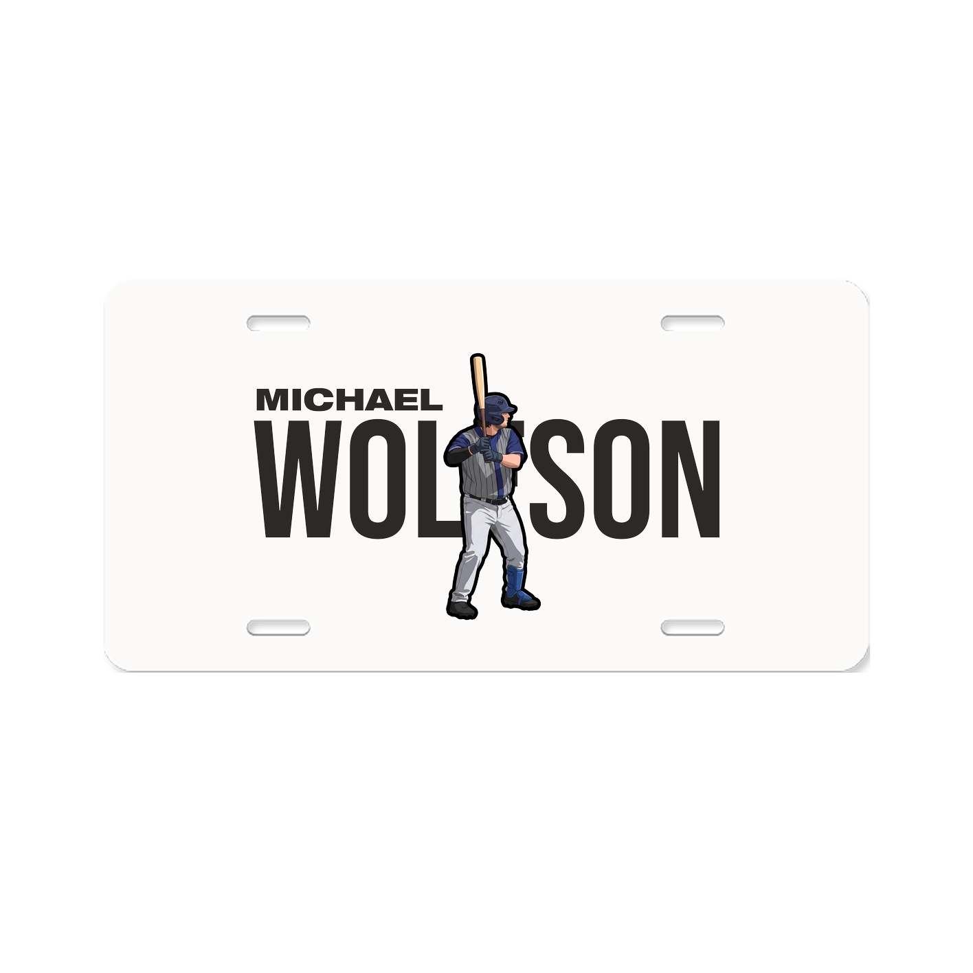 License Plate — Player Name in Classic