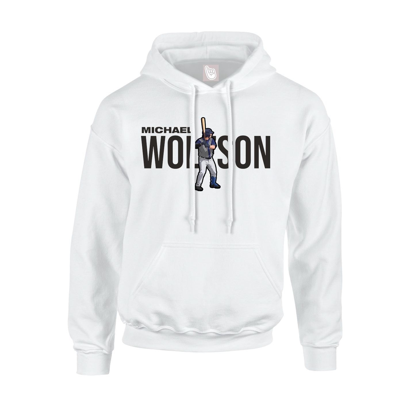 Youth Hoodie — Player Name in White