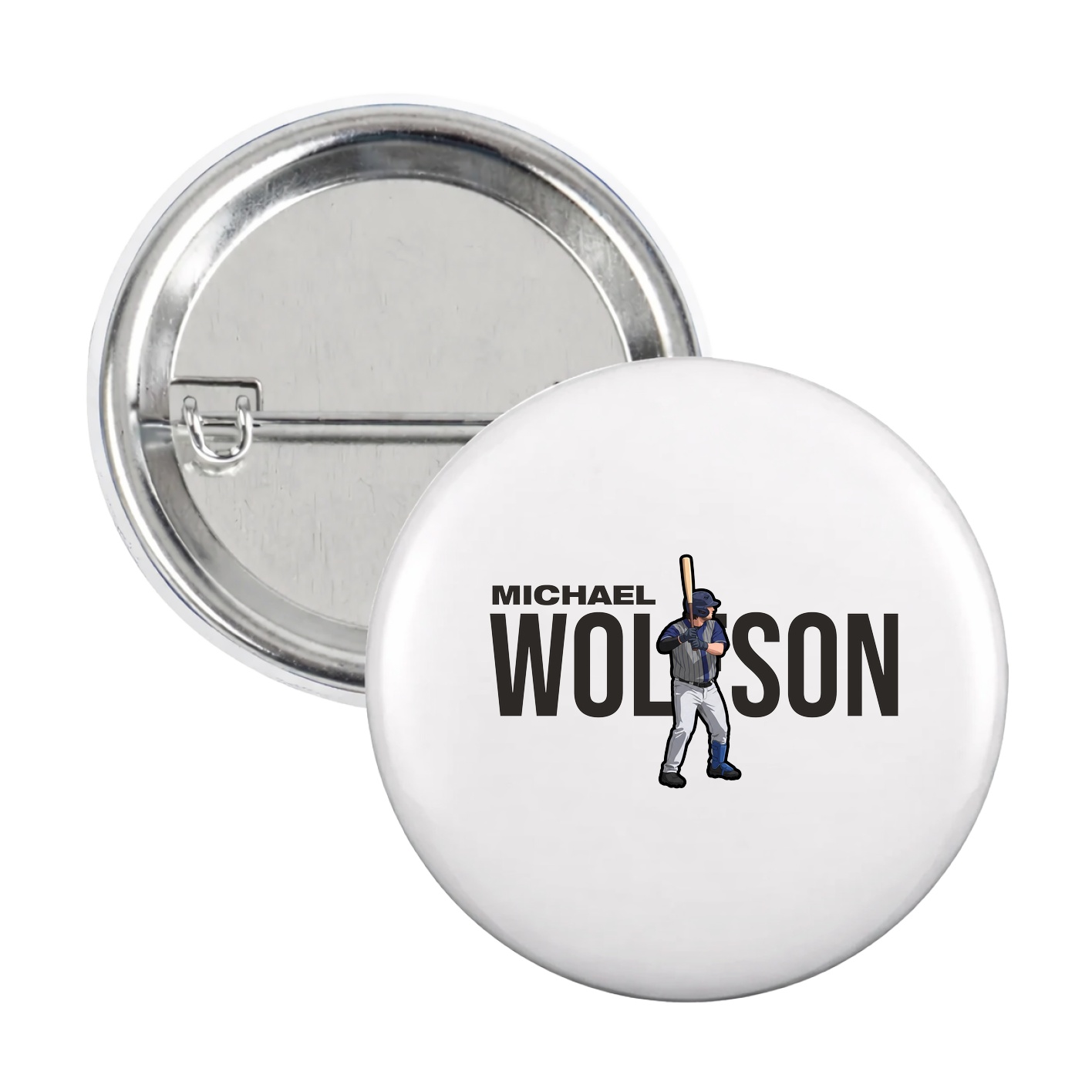 Game Day Button — Player Name in White