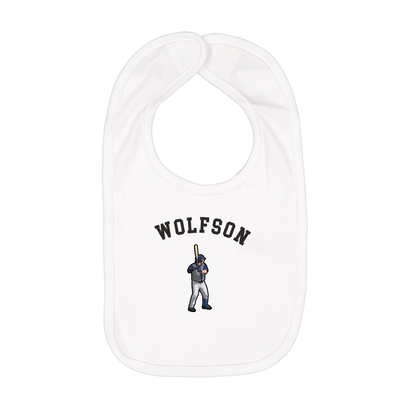 Infant Bib — Shirsey Arch in White