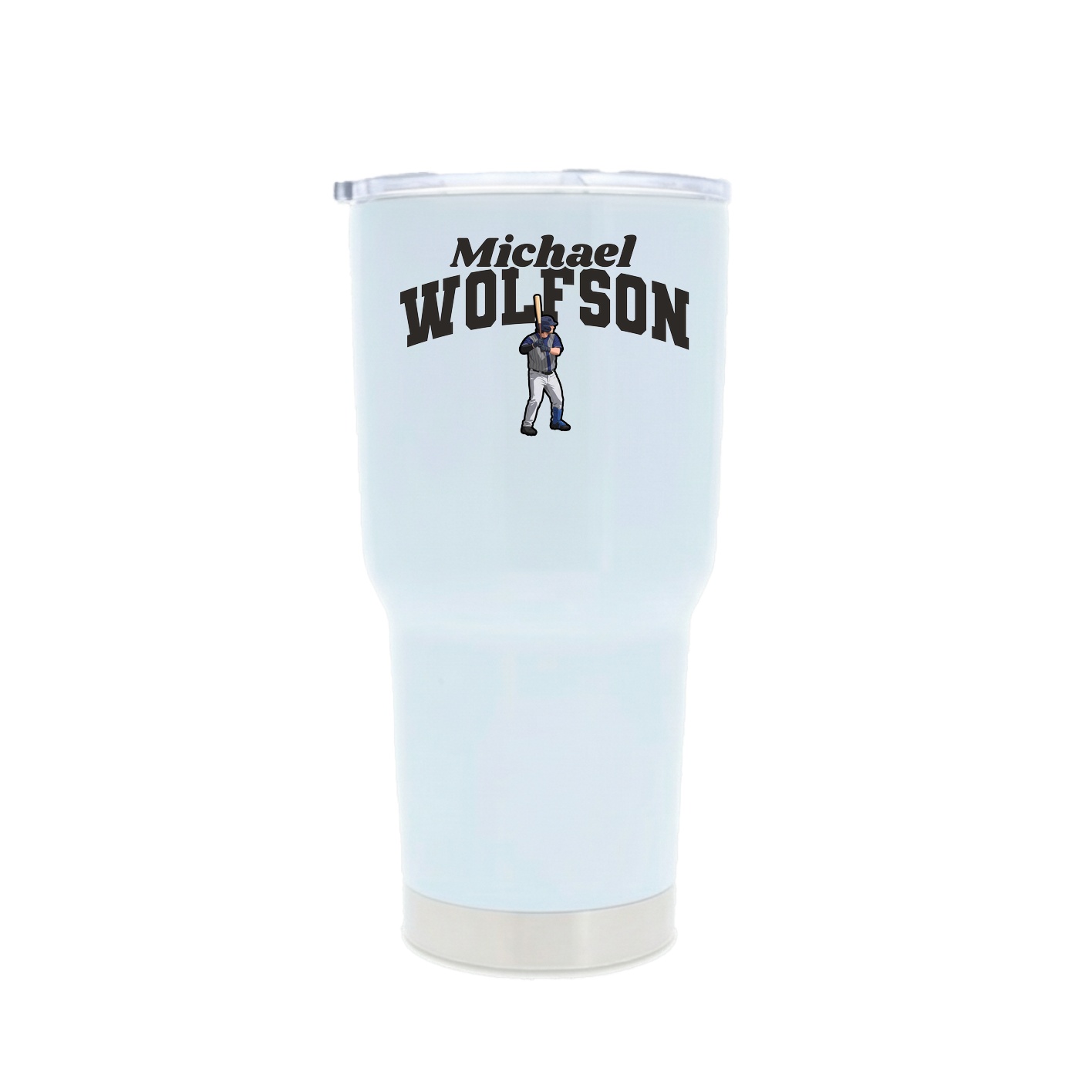 30oz Stainless Steel Tumbler — Signature Arch in White