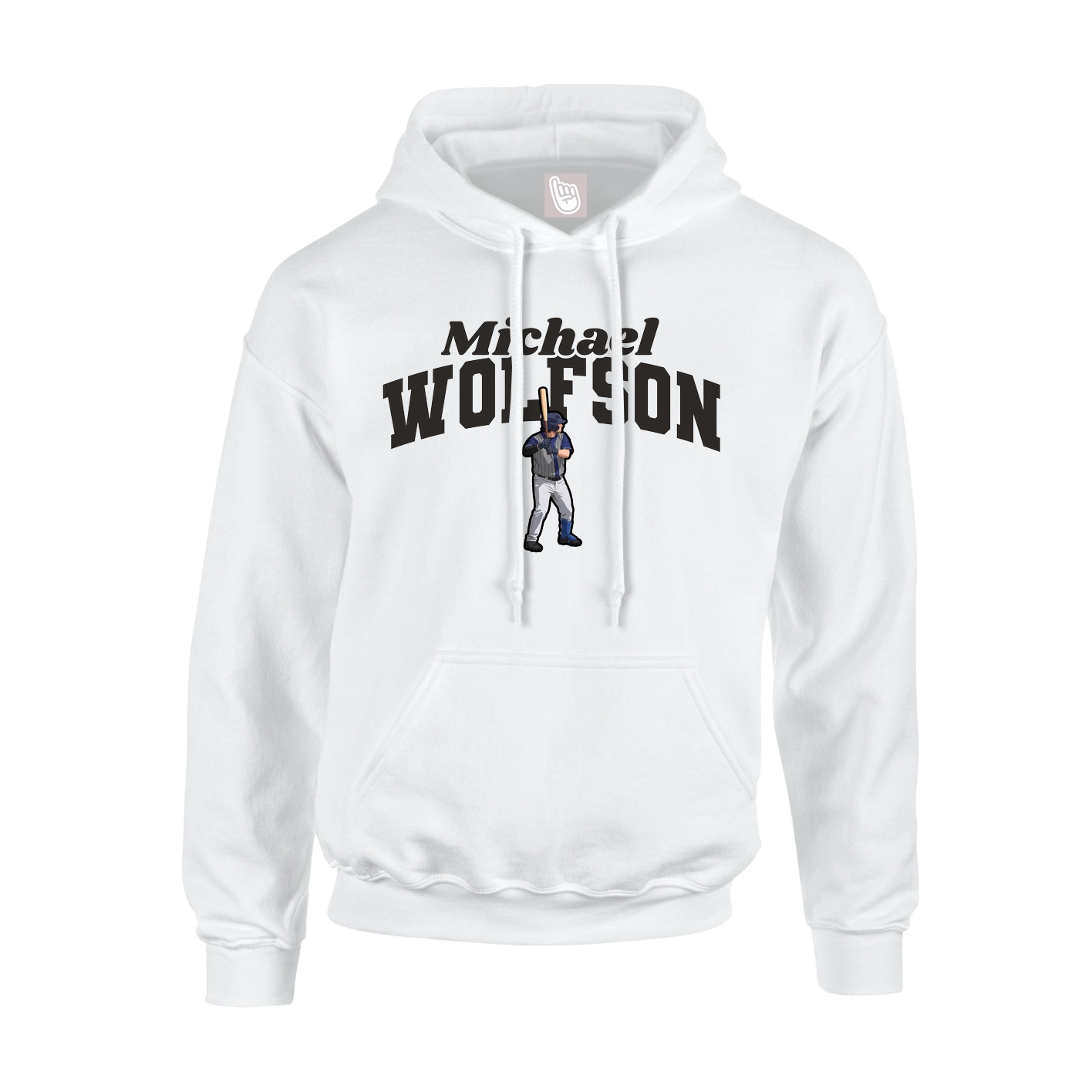 Hoodie — Signature Arch in White