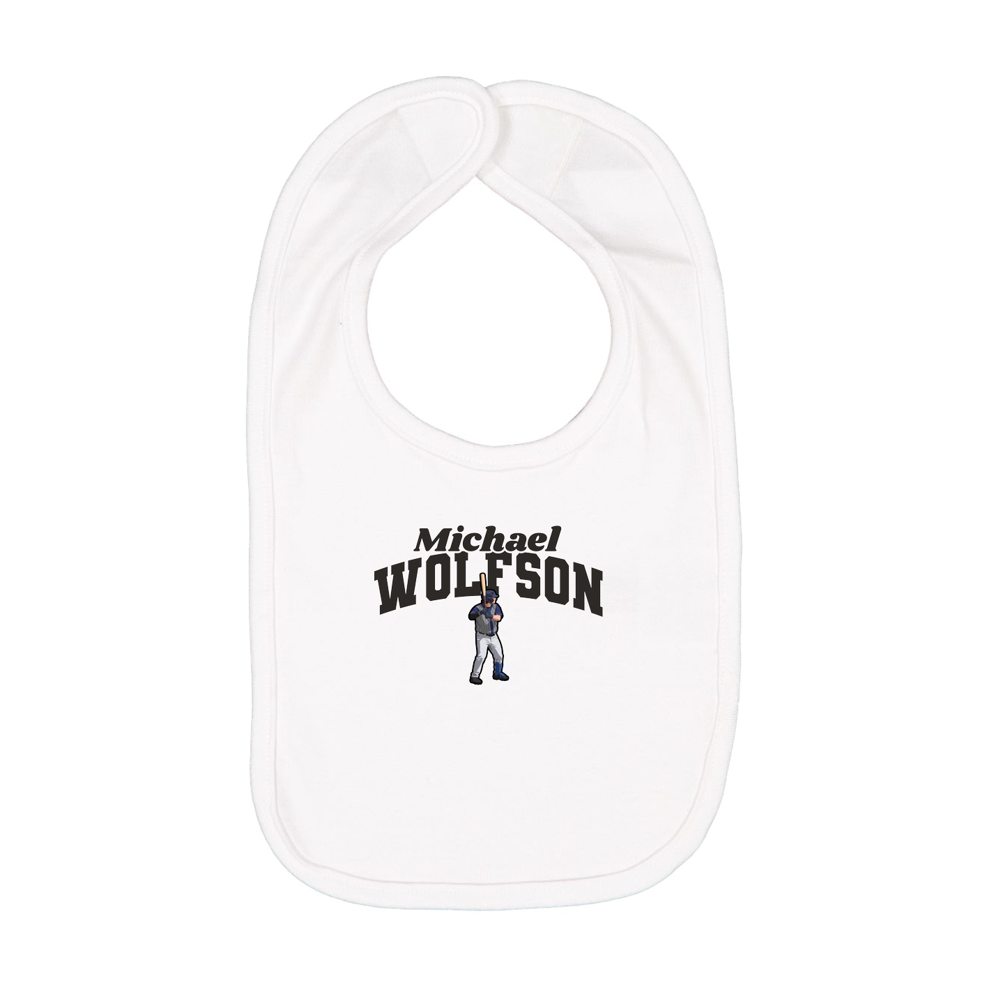 Infant Bib — Signature Arch in White