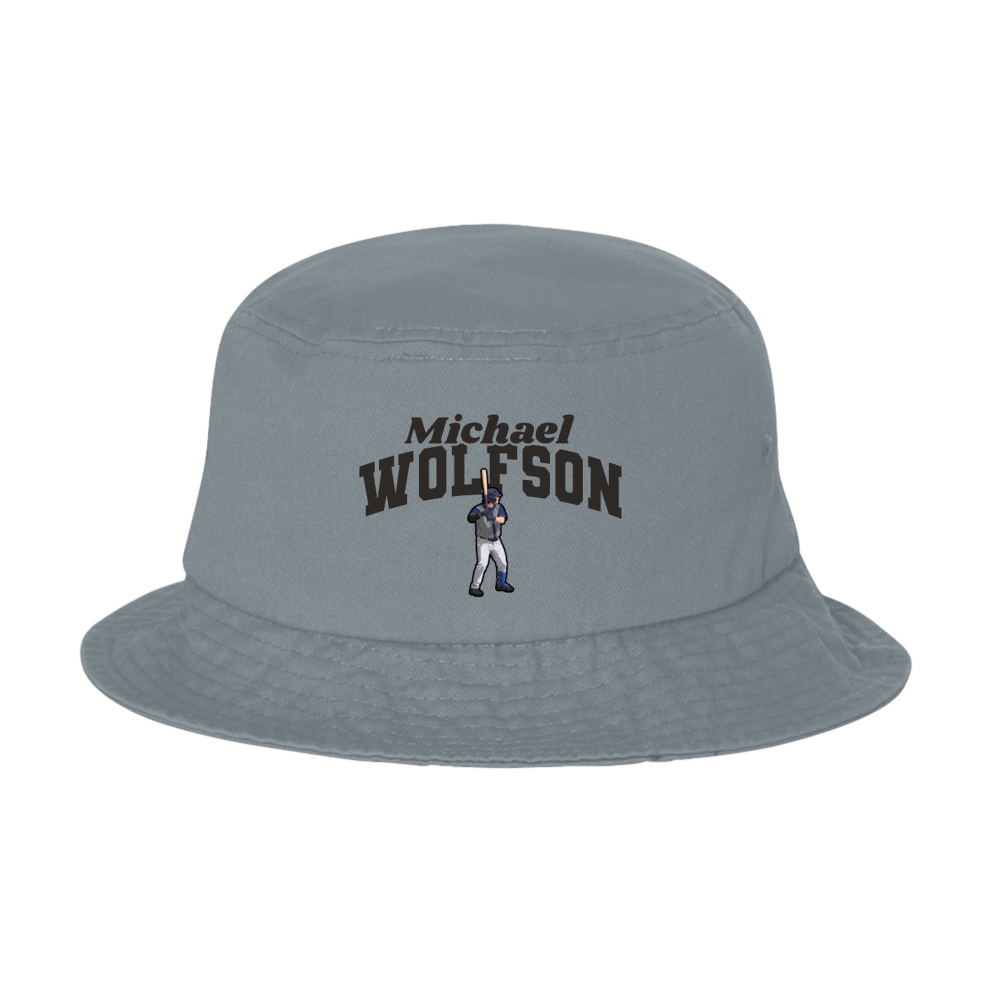 Bucket Cap — Signature Arch in Grey