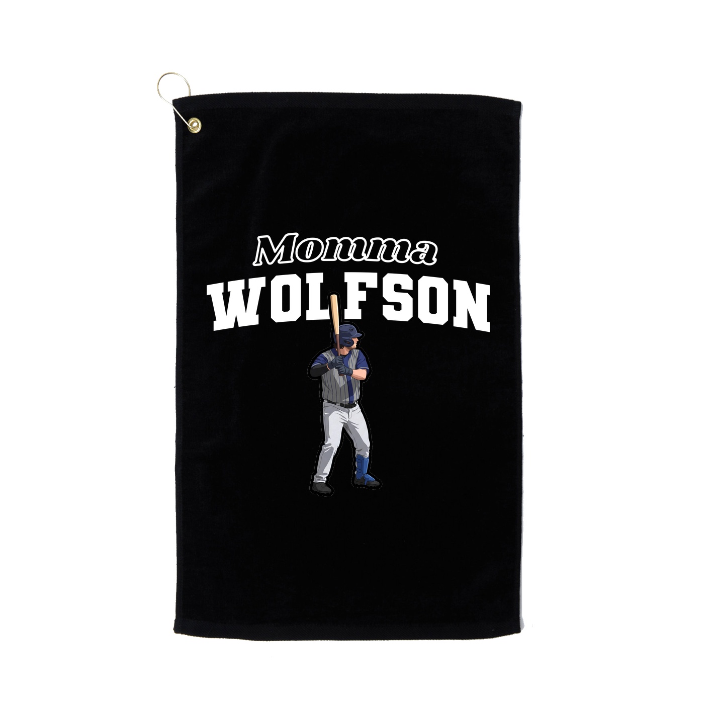 Golf Towel — Mothers Day Block in Black