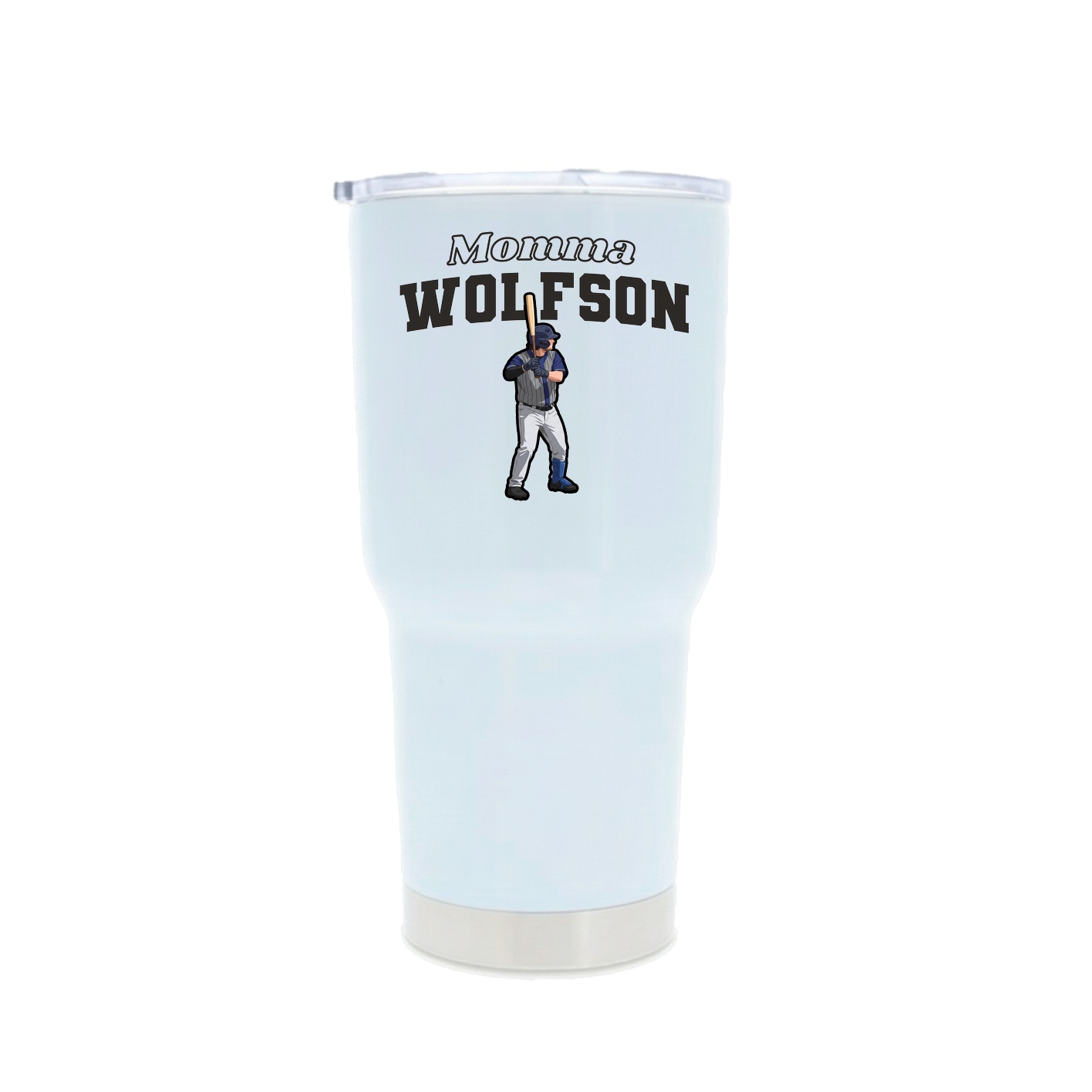 30oz Stainless Steel Tumbler — Mothers Day Block in White