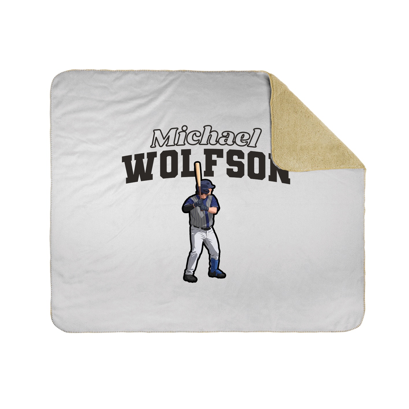 Throw Blanket — Name Arch in White