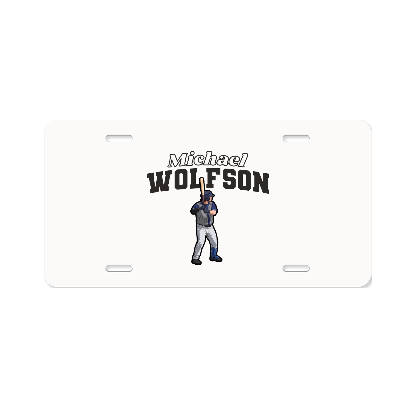 License Plate — Name Arch in Classic