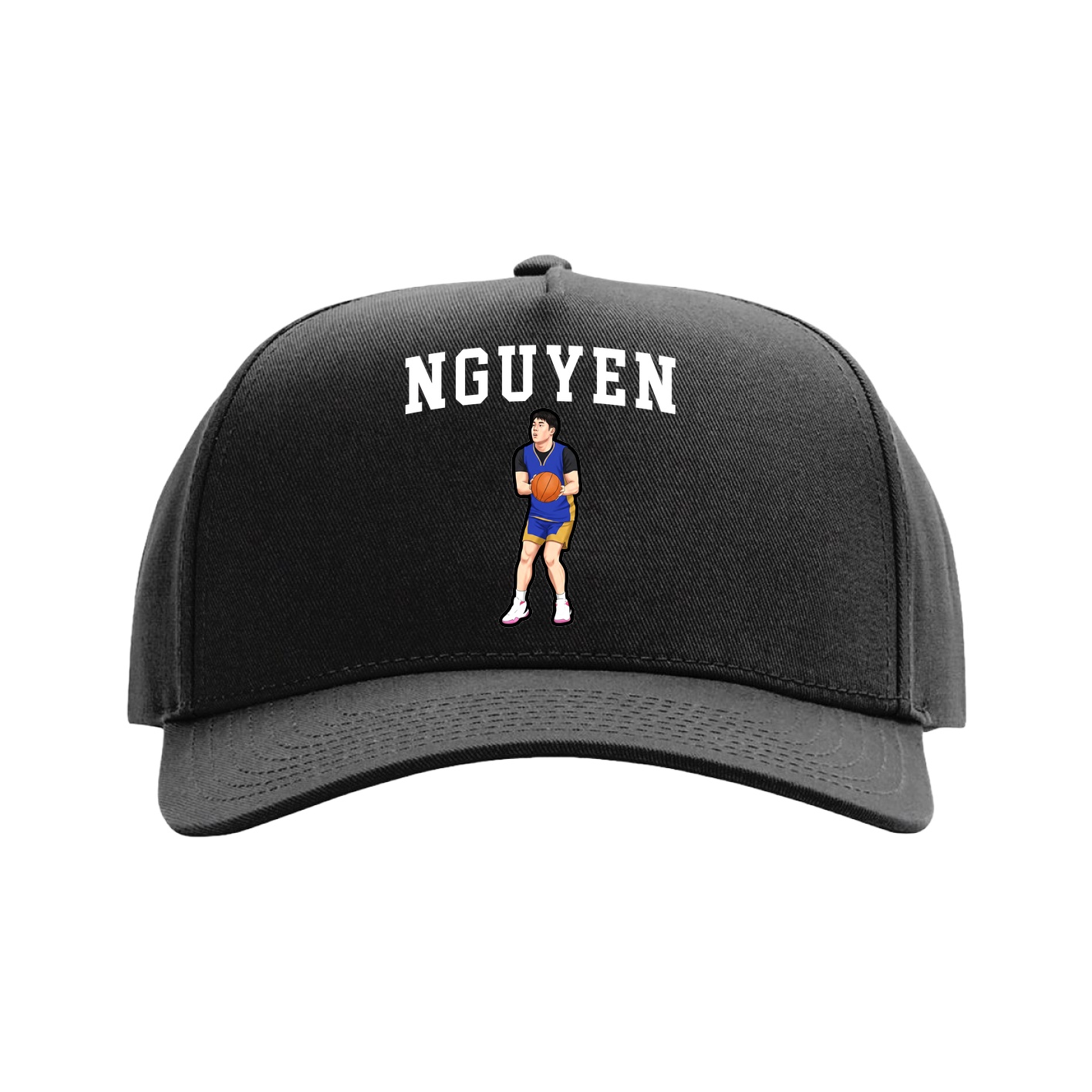 Full Fabric Five-Panel Champ Cap — Shirsey in Black