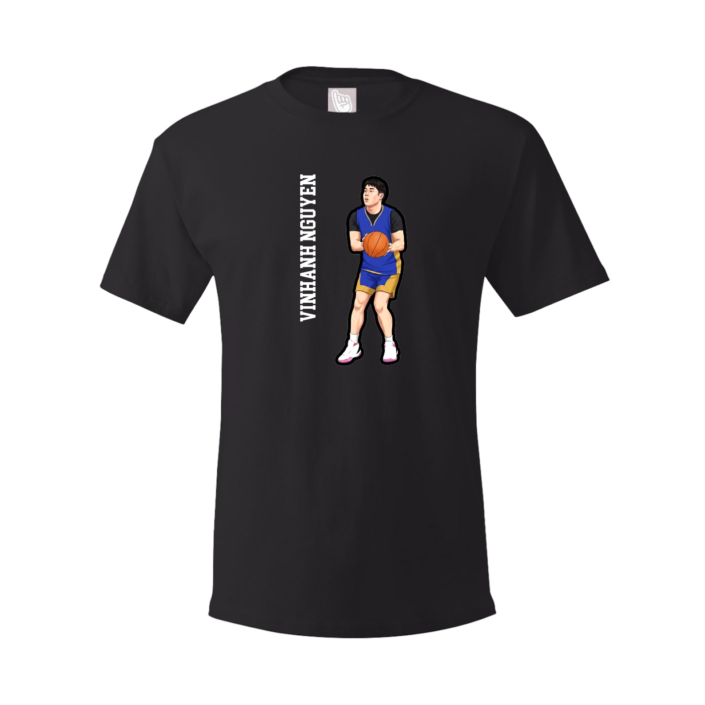 Youth Tee — Name Vertical in Black