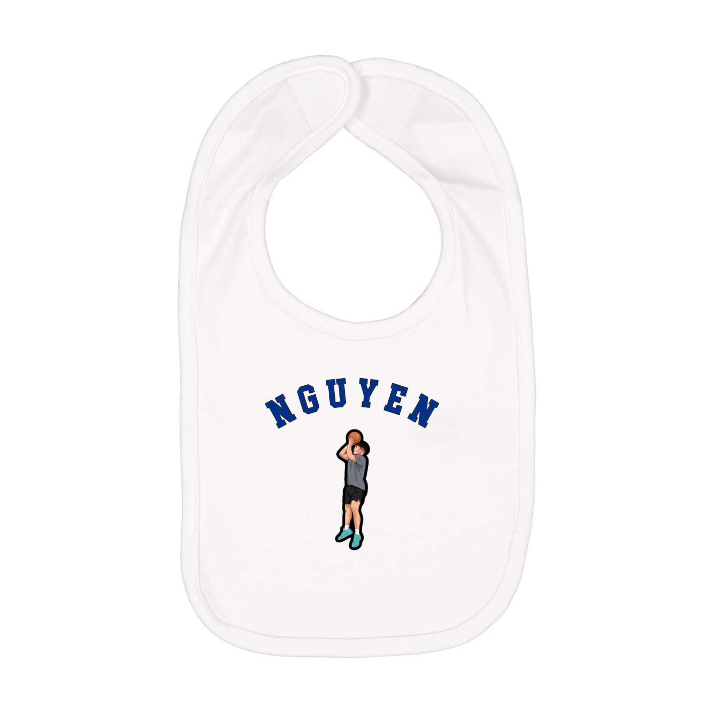 Infant Bib — Shirsey Arch in White