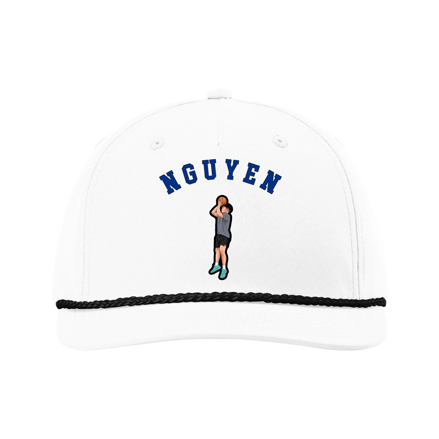Five-Panel Classic Rope Cap — Shirsey Arch in White