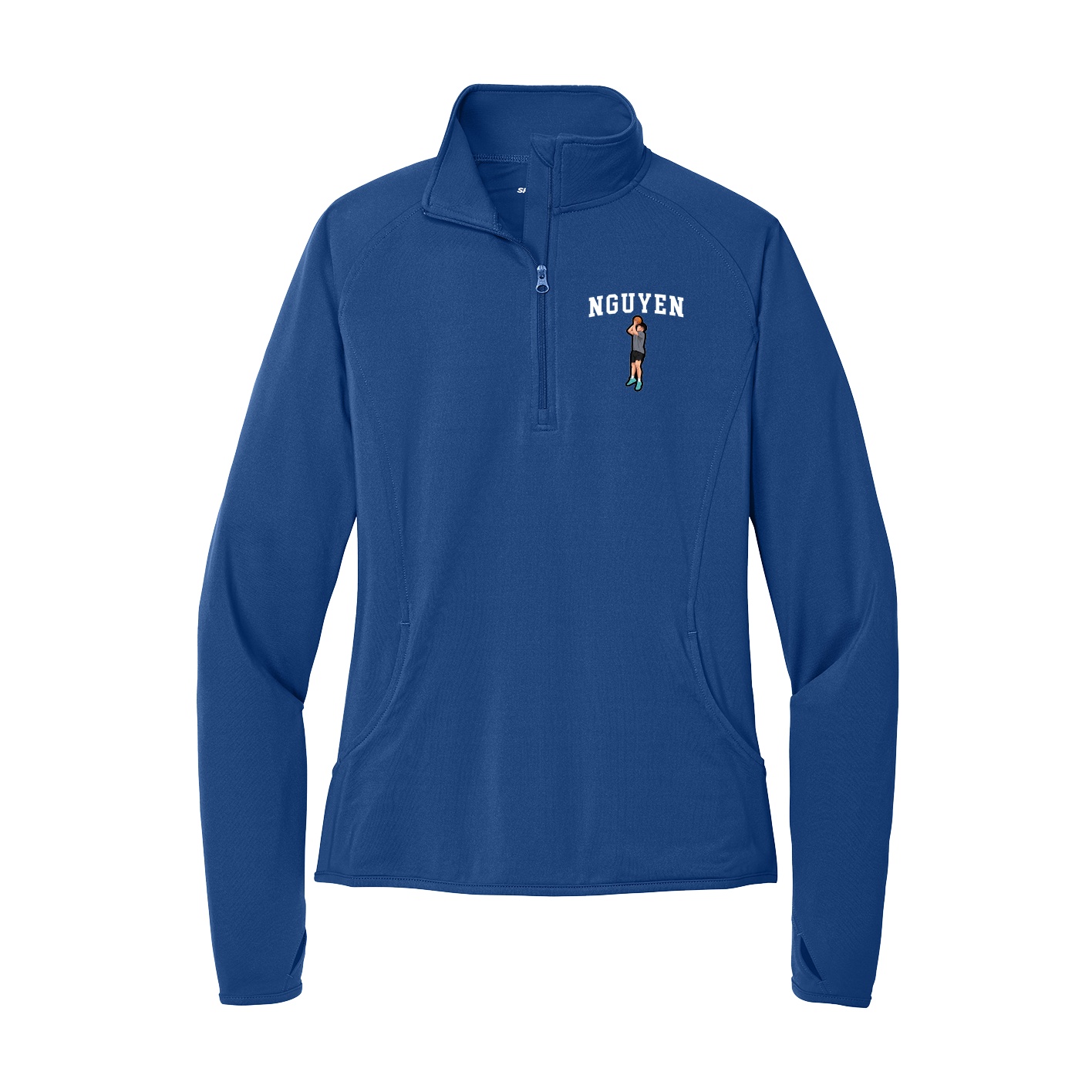 Women's Q-Zip Pullover — Shirsey in Royal