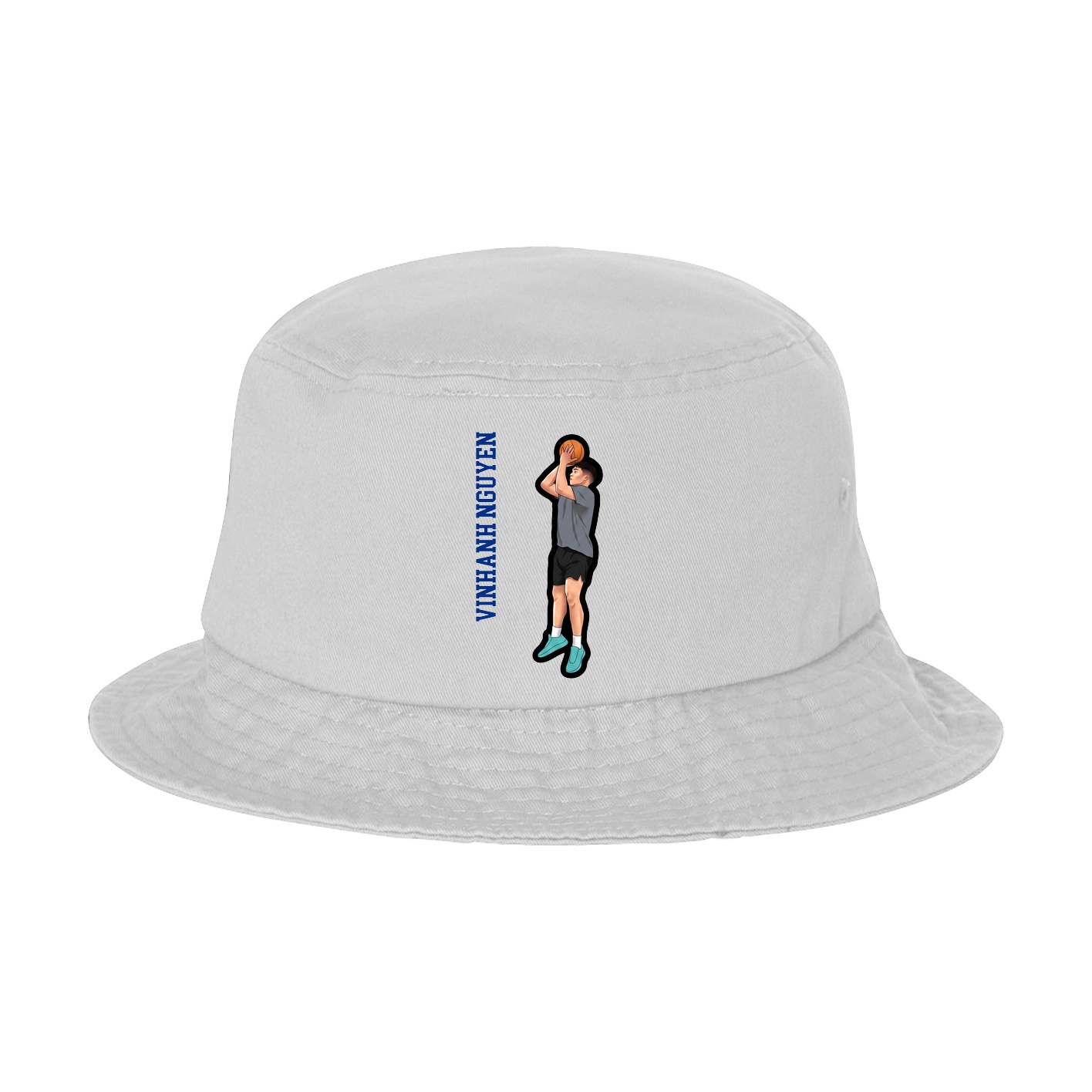 Bucket Cap — Name Vertical in White