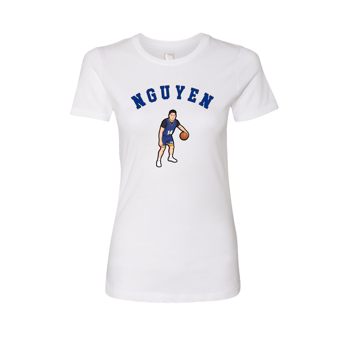 Fitted Women's Tee — Shirsey Arch in White