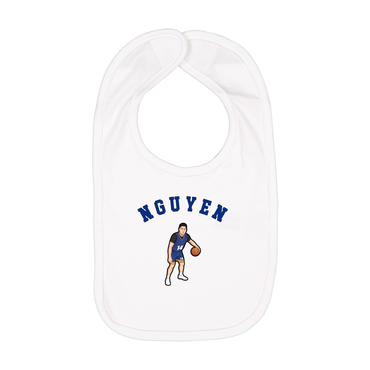 Infant Bib — Shirsey Arch in White