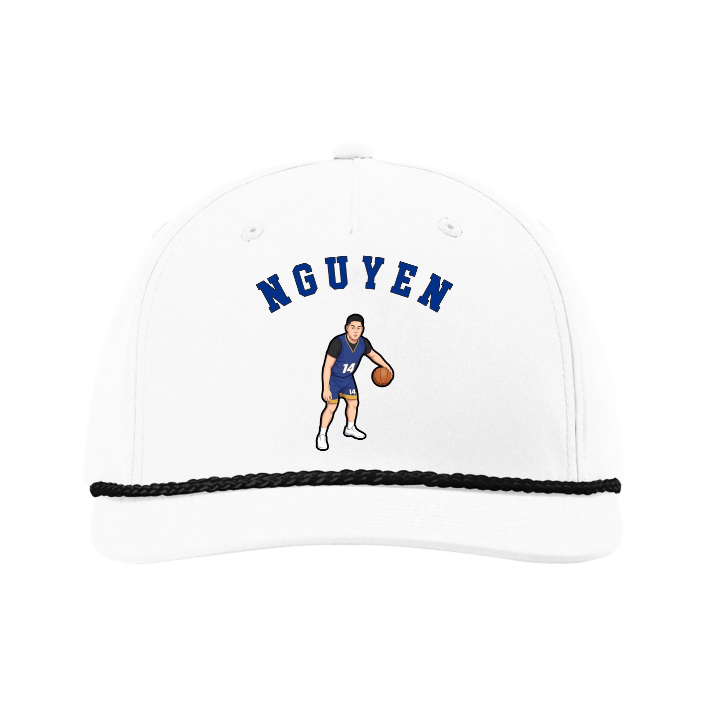 Five-Panel Classic Rope Cap — Shirsey Arch in White