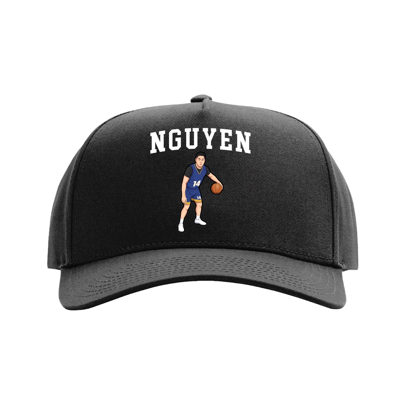 Full Fabric Five-Panel Champ Cap — Shirsey in Black