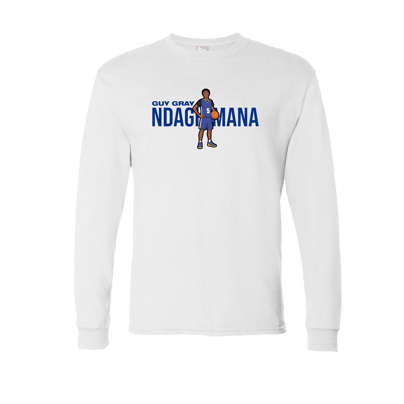 Long Sleeve Tee — Player Name in White