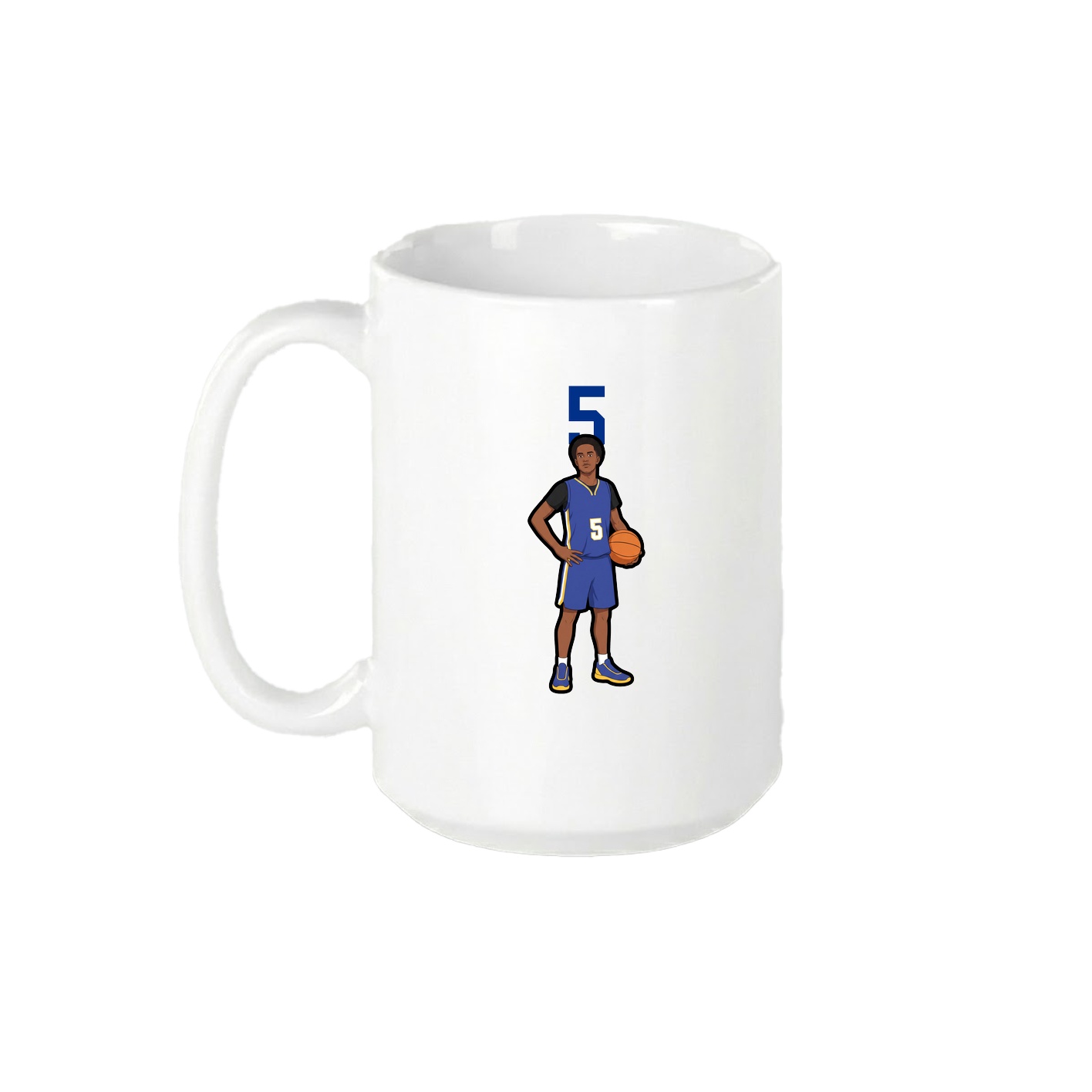 15oz Coffee Mug — Number Top in White