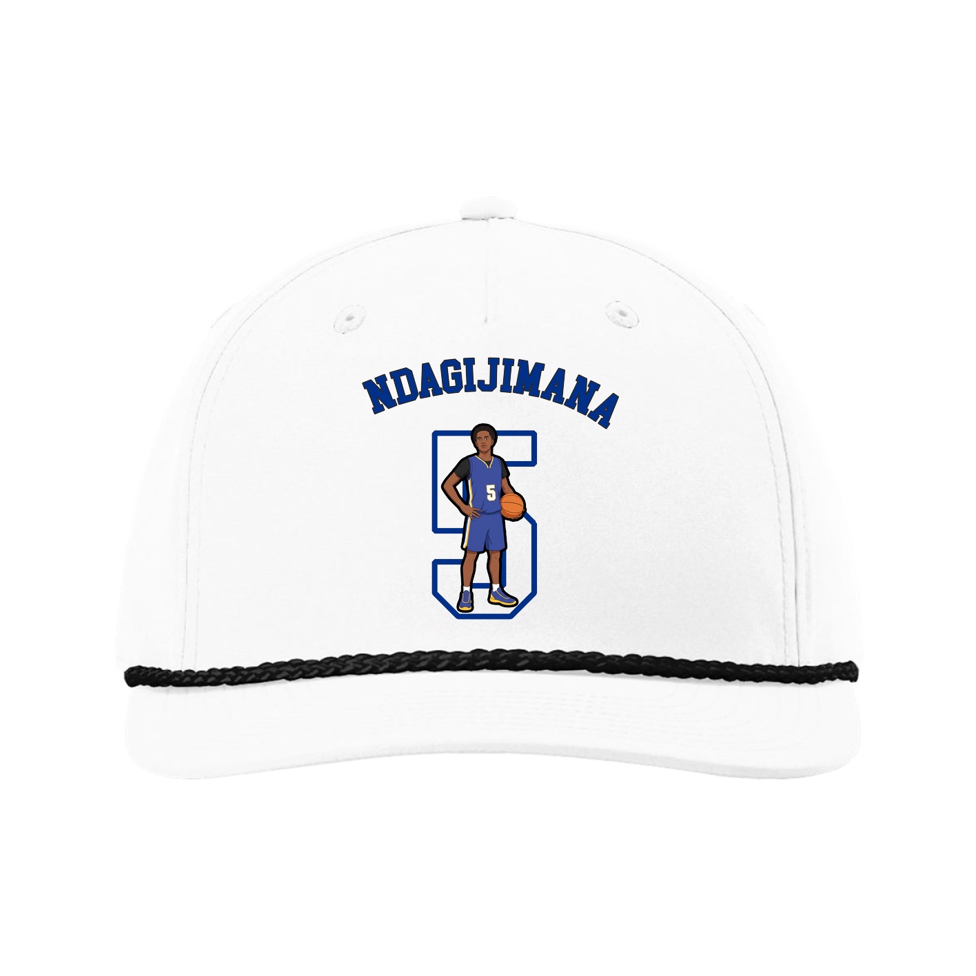 Five-Panel Classic Rope Cap — Shirsey Arch in White