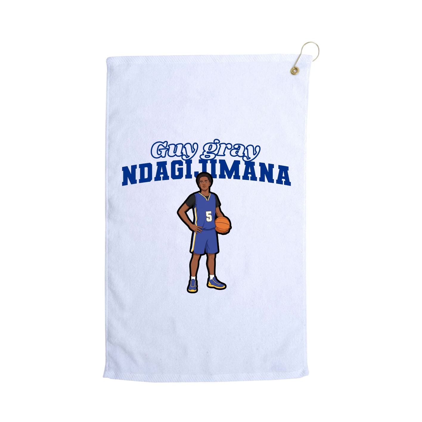 Golf Towel — Name Arch in White