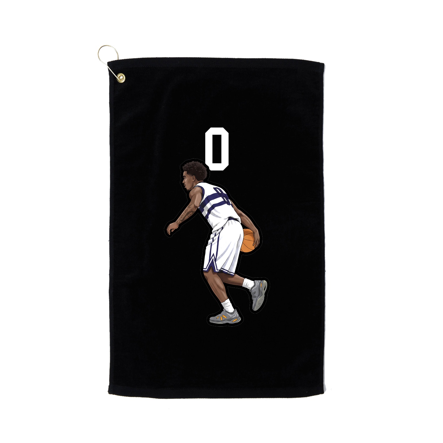 Golf Towel — Number Top in Black