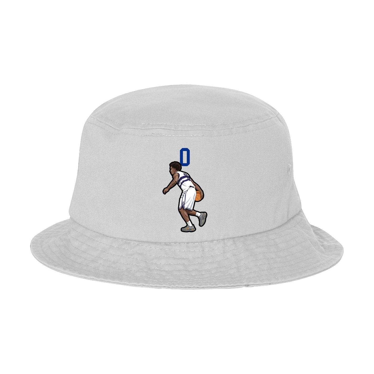 Bucket Cap — Number Top in White