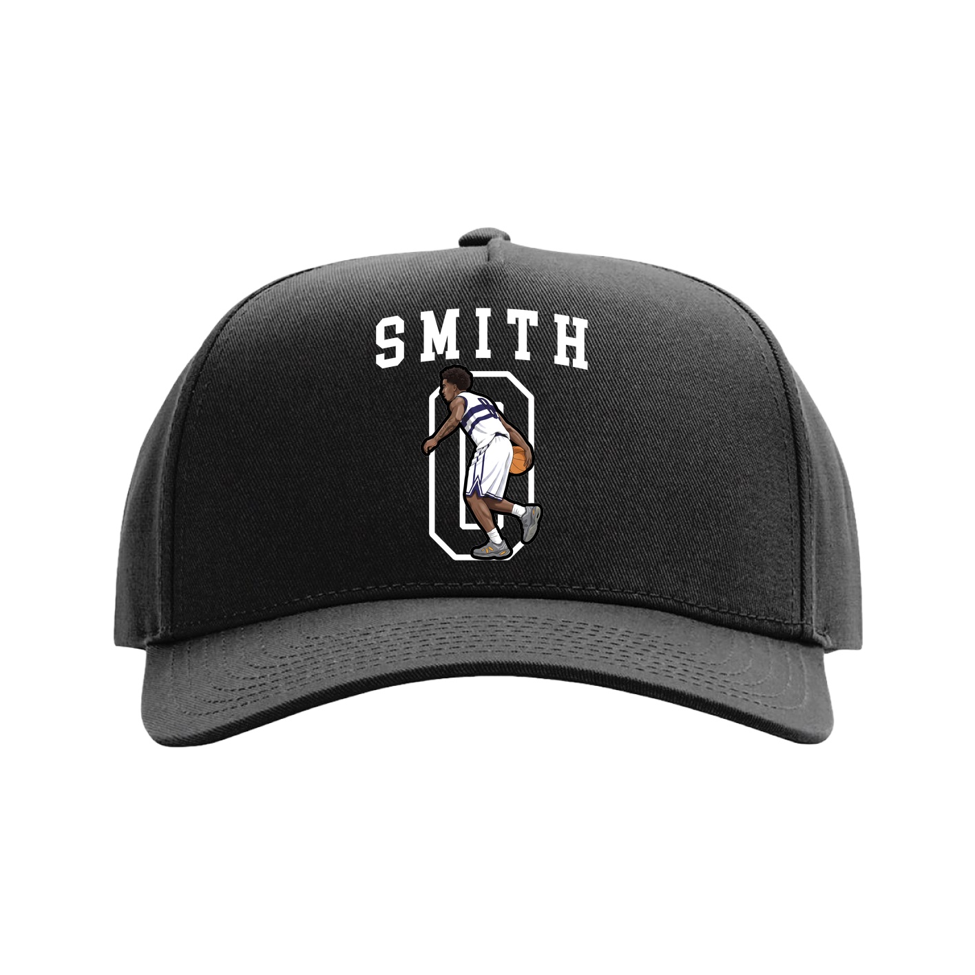 Full Fabric Five-Panel Champ Cap — Shirsey in Black
