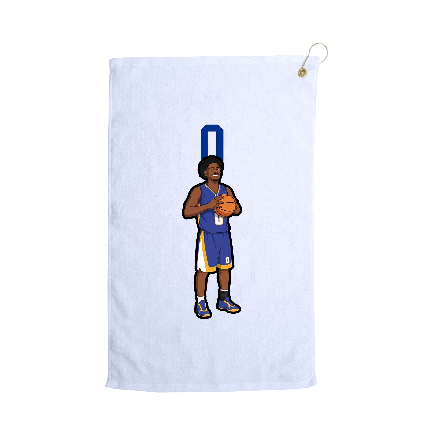 Golf Towel — Number Top in White
