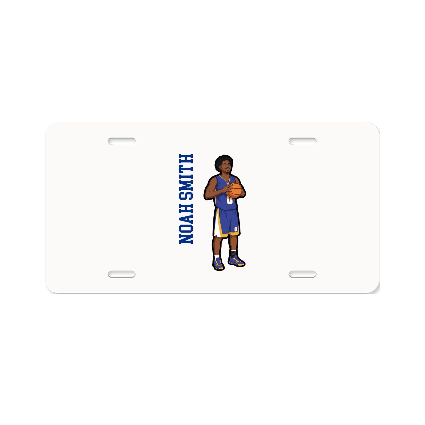 License Plate — Name Vertical in Classic