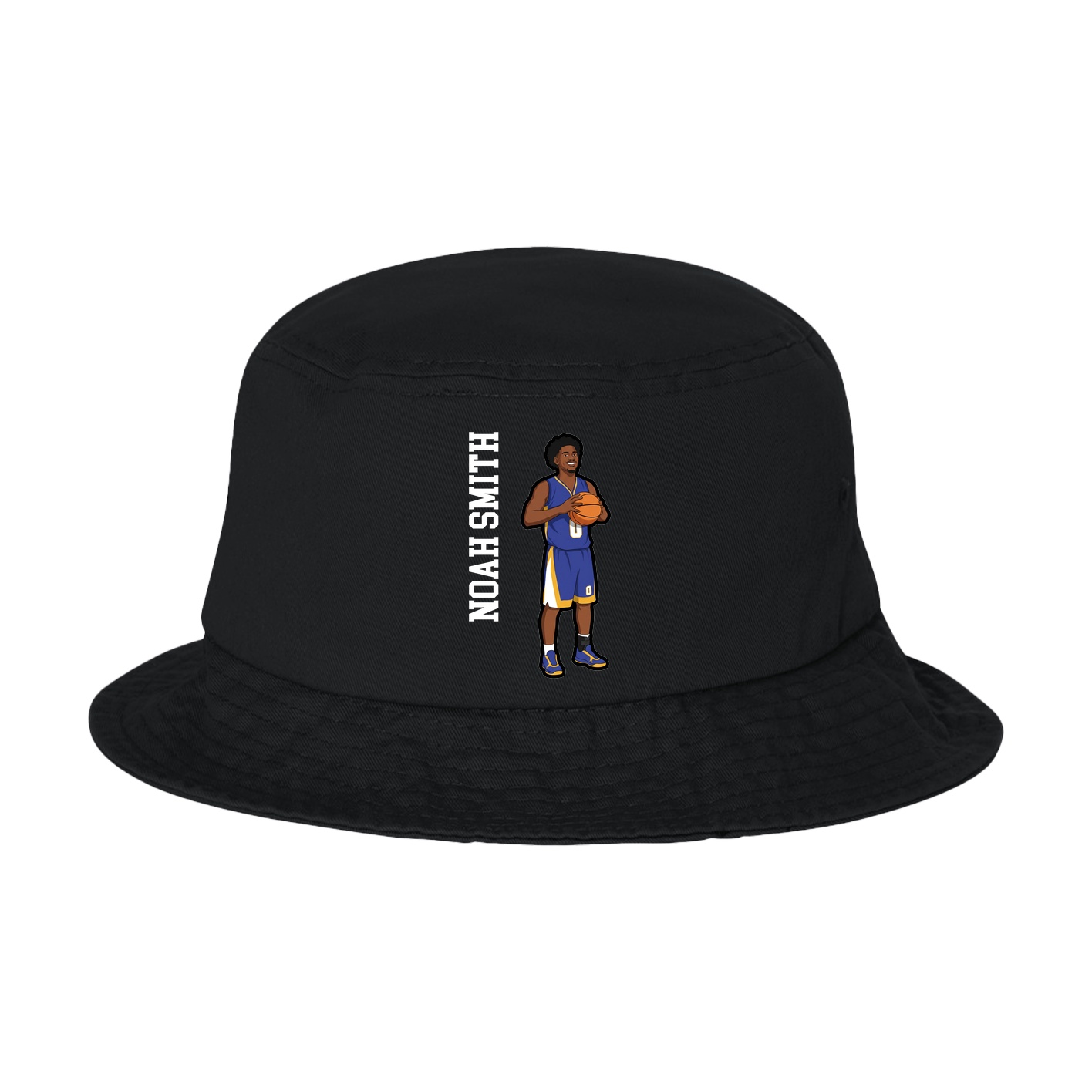 Bucket Cap — Name Vertical in Black