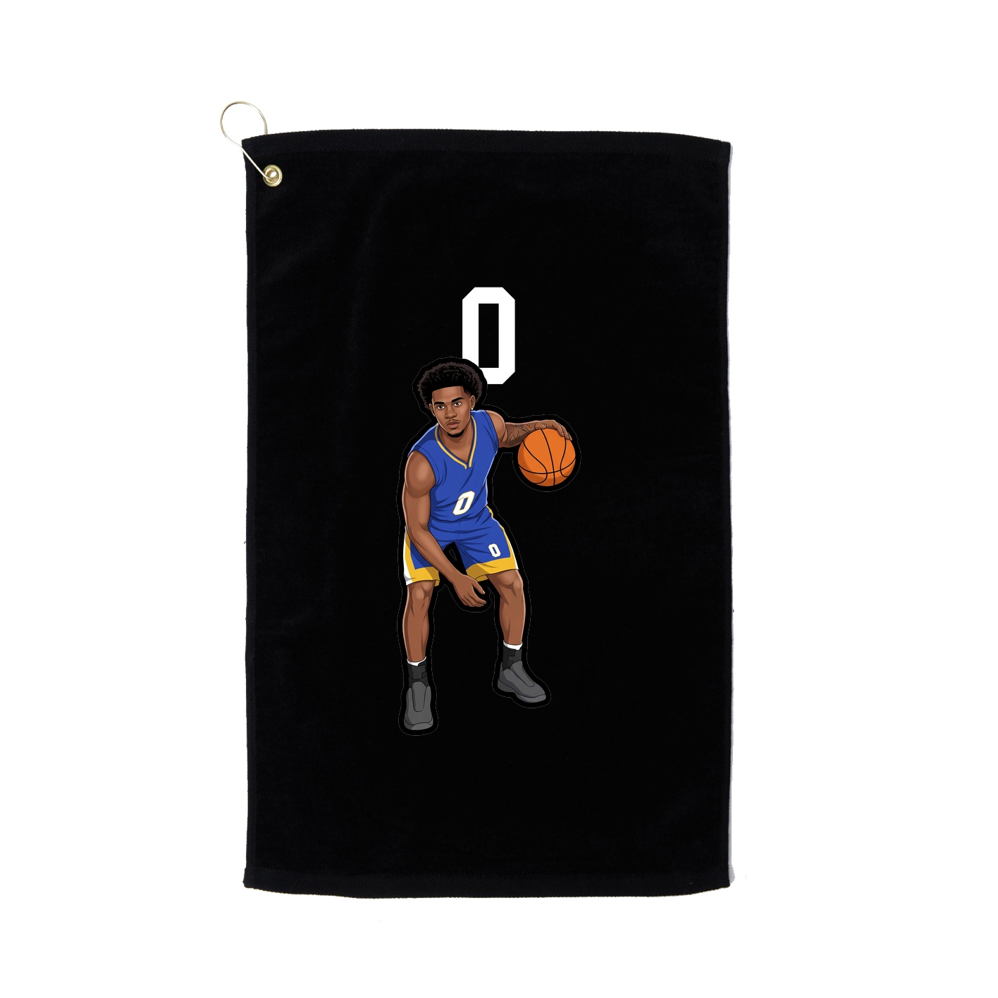 Golf Towel — Number Top in Black