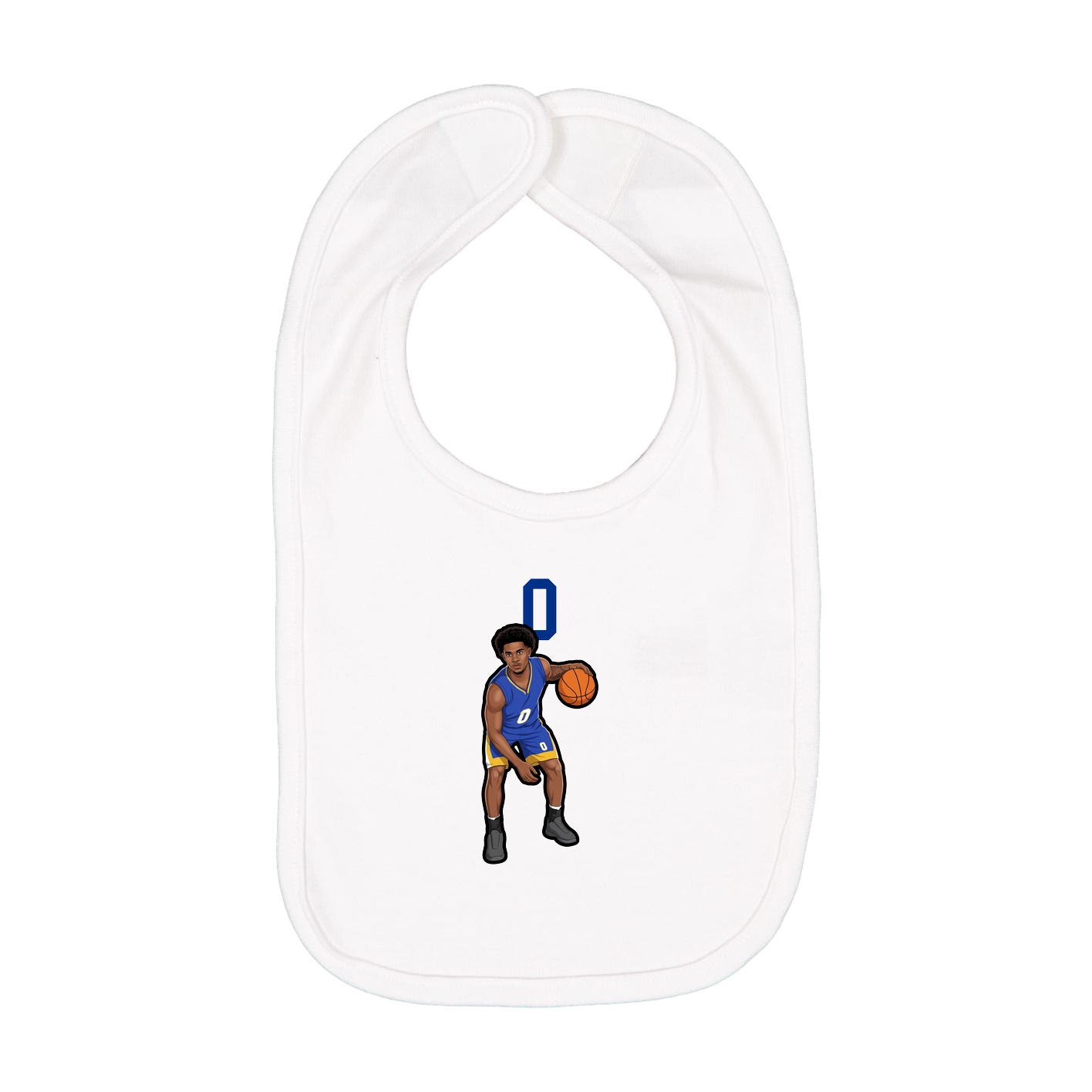 Infant Bib — Number Top in White