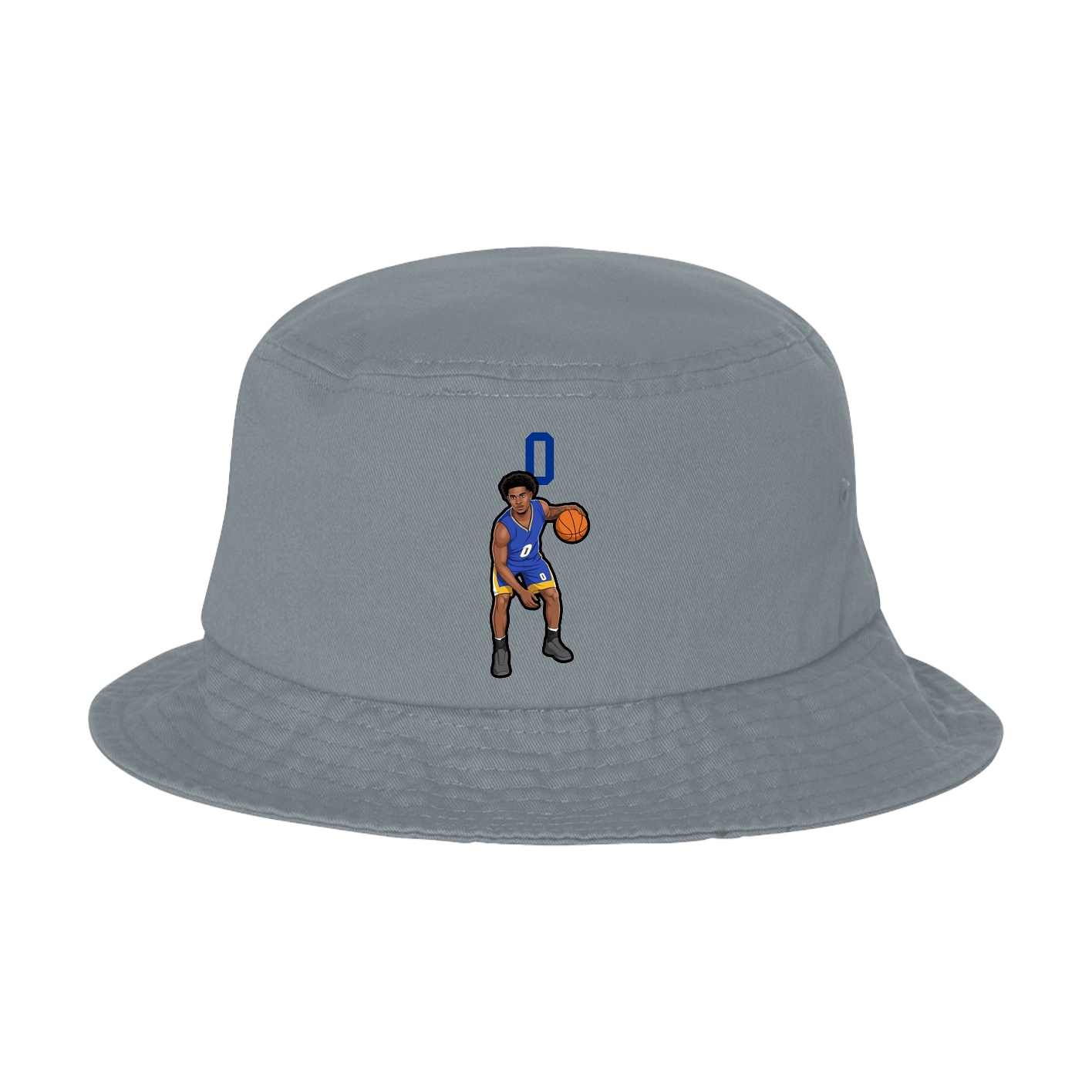 Bucket Cap — Number Top in Grey