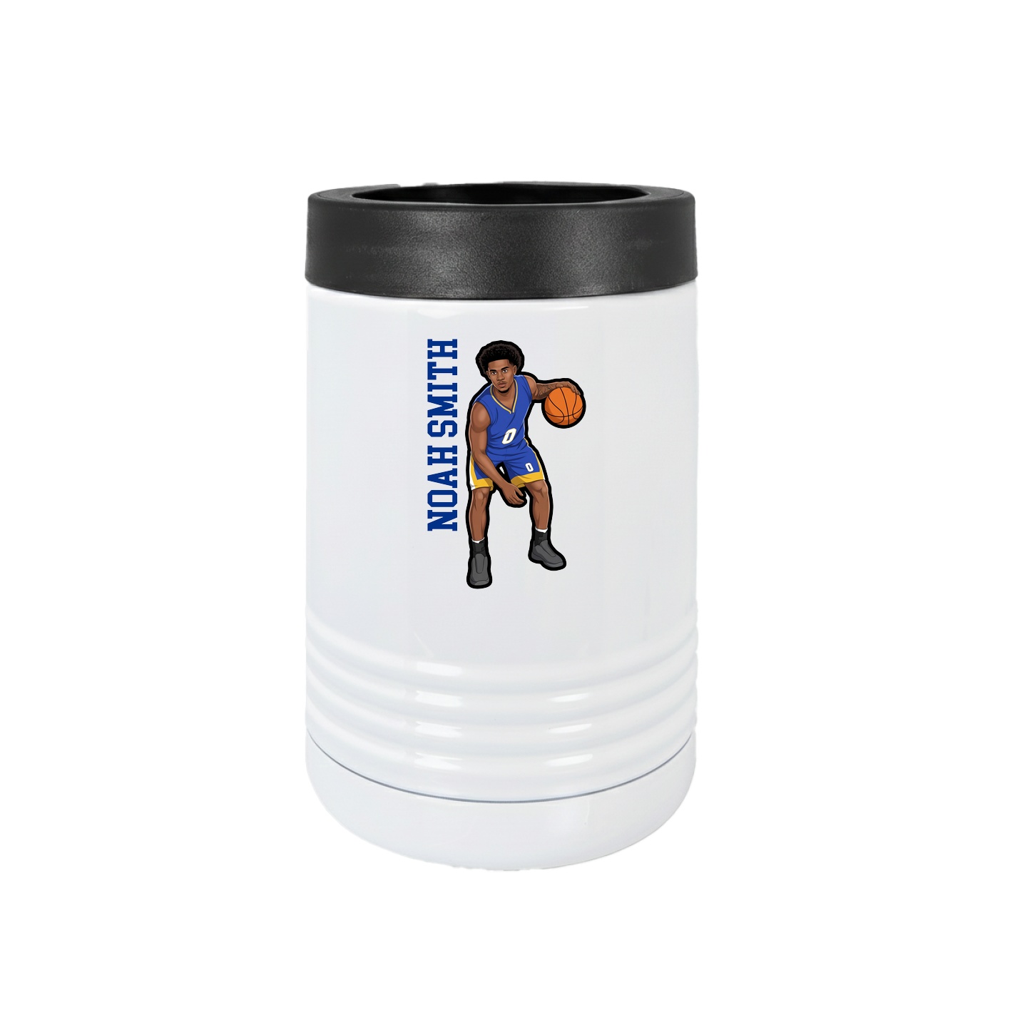 Beverage Holder — Name Vertical in White