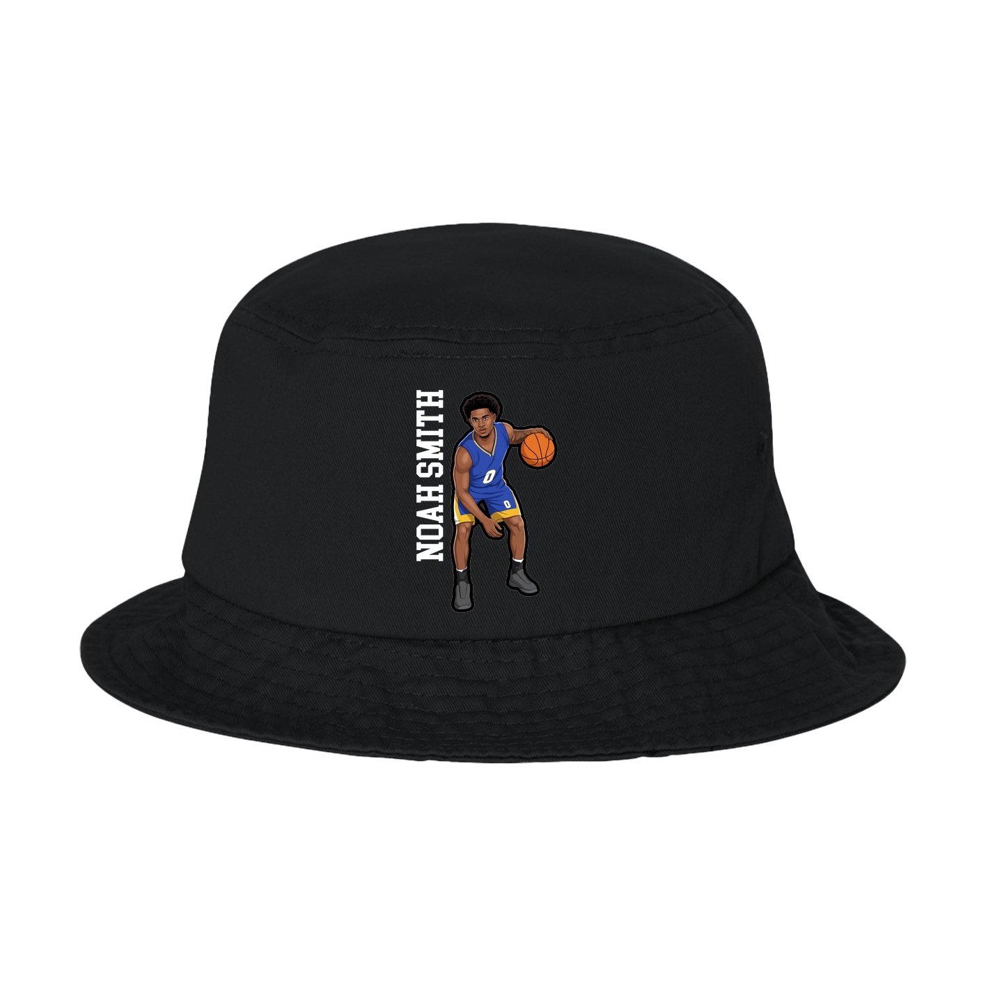 Bucket Cap — Name Vertical in Black