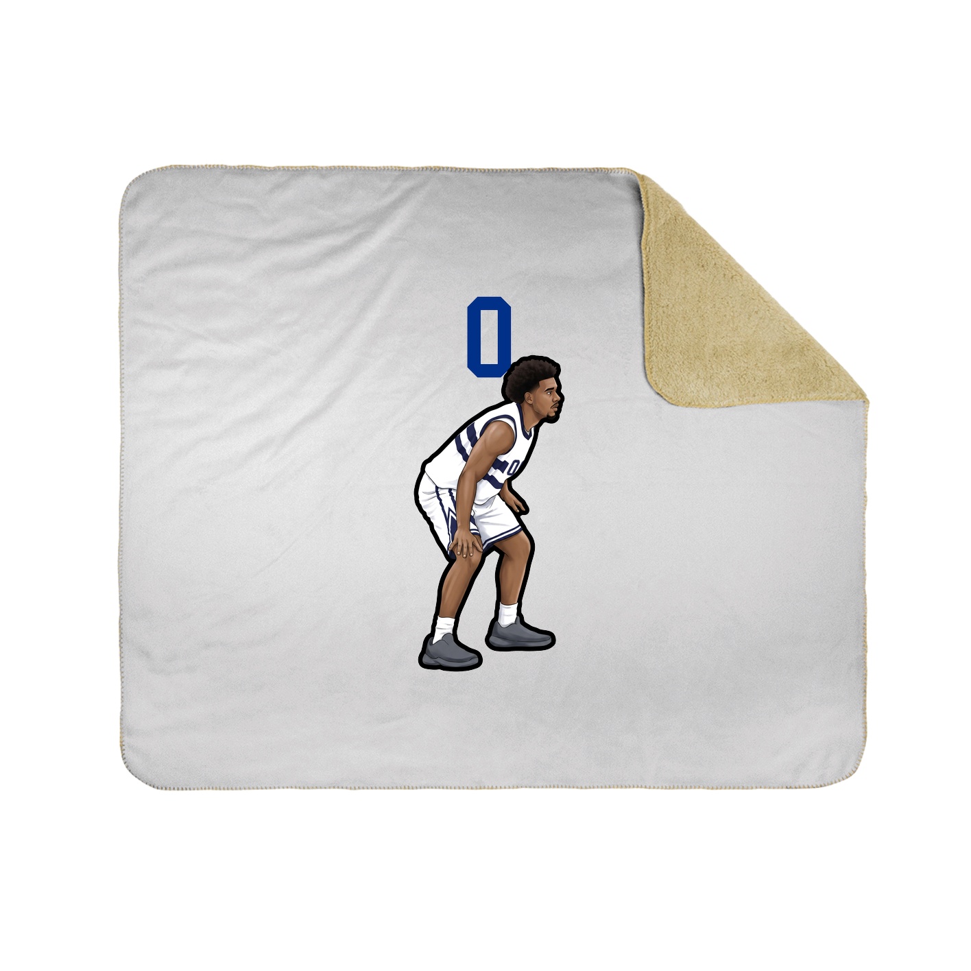 Throw Blanket — Number Top in White