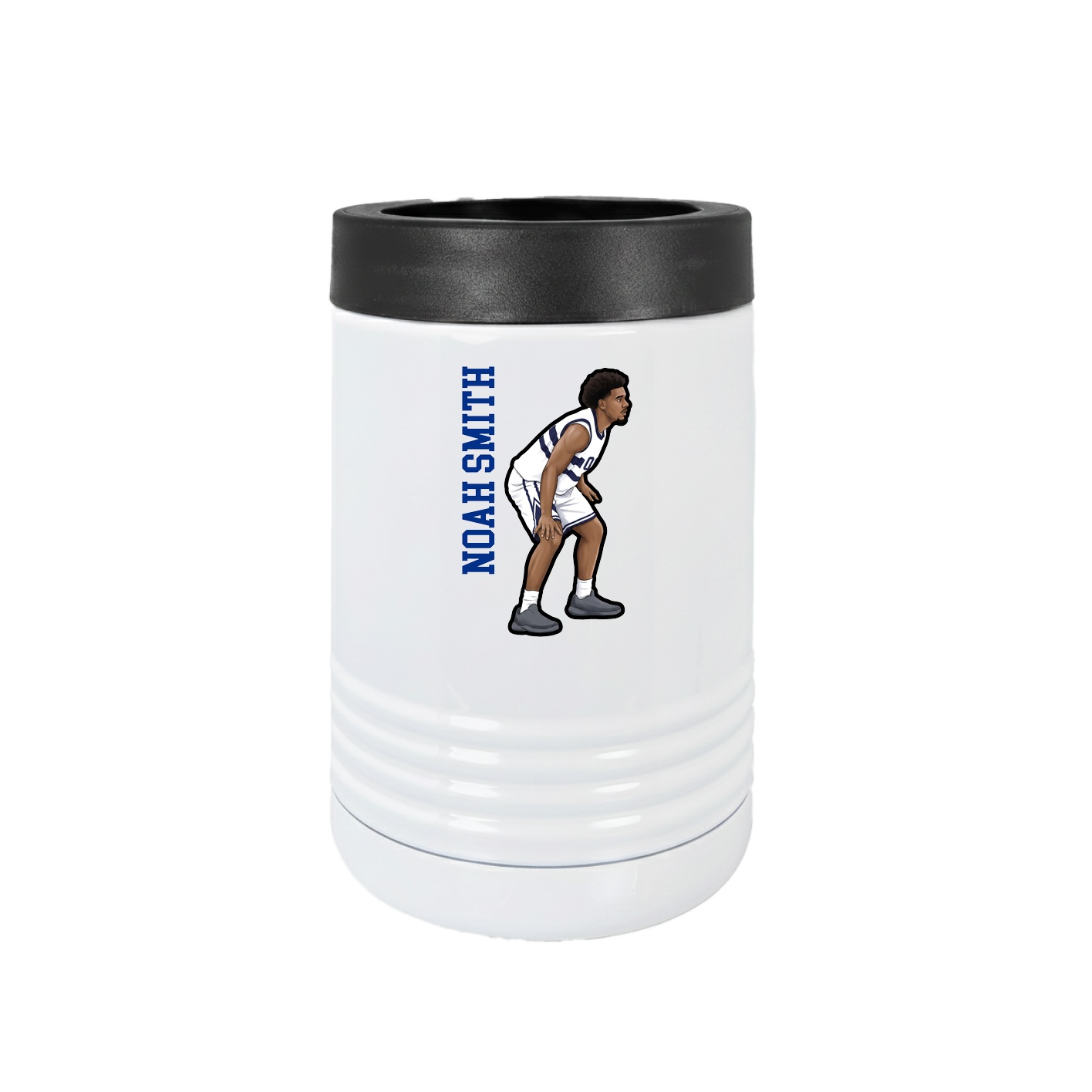 Beverage Holder — Name Vertical in White